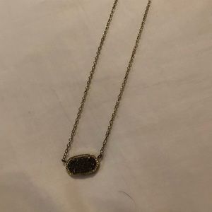Kendra Scott grey druzy necklace